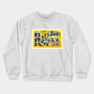 Greetings from Rockaway Park, New York - Vintage Large Letter Postcard Crewneck Sweatshirt